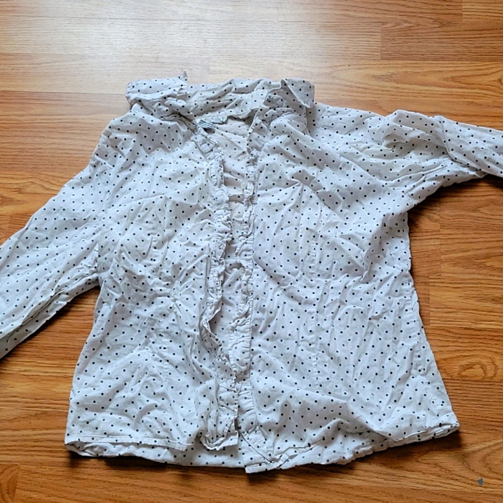 Polka dot button up blouse